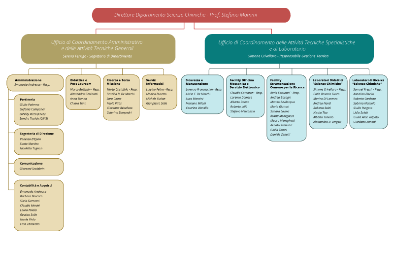 Organigramma Dipartimento di Scienze Chimiche